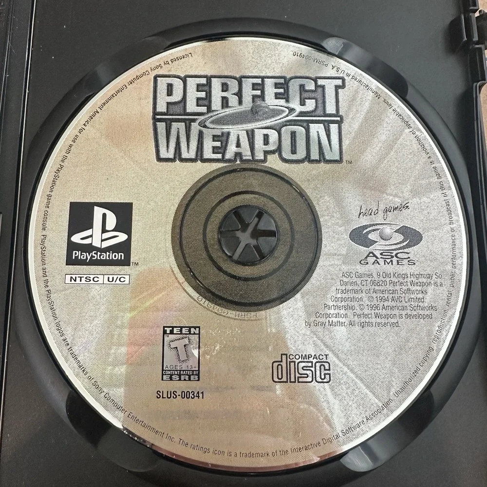 Perfect Weapon (Sony PlayStation 1 PS1) Game Disc Only Vintage Good Condition